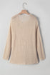 Airy Open Knit Slouchy Drop Shoulder Long Sleeve Pullover Sweater