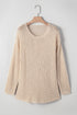 Airy Open Knit Slouchy Drop Shoulder Long Sleeve Pullover Sweater
