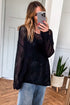 Airy Open Knit Slouchy Drop Shoulder Long Sleeve Pullover Sweater