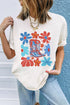 All American Western Boots Floral Stars Stripes Graphic Holiday Tee