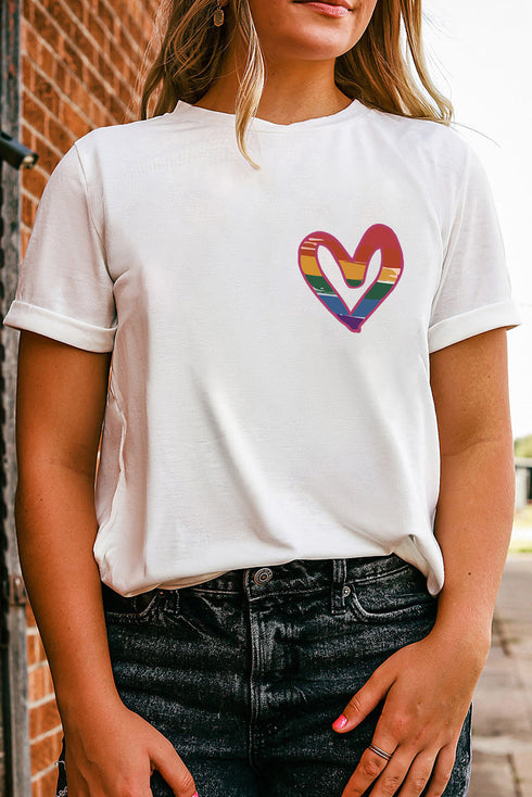 All For Love Quote Graphic Short Sleeve Jersey Tee
