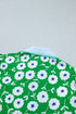 All Over Floral Print Contrast Patchwork Collar Short Sleeve Blouse