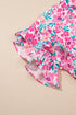 All Over Floral Print Frilled A Line Mini Dress