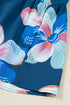 All Over Floral Print Puff Sleeve Belted Long Dress