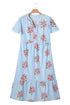 All Over Floral Print Rick Rack A Line Maxi Dress