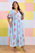 All Over Floral Print Rick Rack A Line Maxi Dress