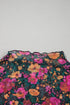 All Over Floral Print Sheer Mesh Stand Neck Short Sleeve Top