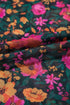 All Over Floral Print Sheer Mesh Stand Neck Short Sleeve Top