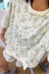 All Over Floral Print Short Sleeve Pocket Short Set