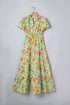 All Over Floral Print Smocked Puff Sleeve Maxi Dress
