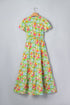 All Over Floral Print Smocked Puff Sleeve Maxi Dress