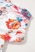 All Over Floral Puff Sleeve Square Neck Midi Dress