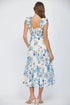 All Over Floral Ruffled Strap Smocked Maxi Dress
