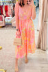 All Over Floral Smocked High Waist Spaghetti Strap Dress