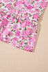All Over Floral Smocked Puff Sleeve A Line Maxi Dress