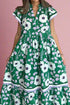 All Over Floral V Neck Ruffle Sleeve Maxi Dress