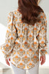 All Over Floral V Neck Southern Belle Long Sleeve Blouse