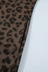 All Over Leopard Print Collared V Neck Mini Dress