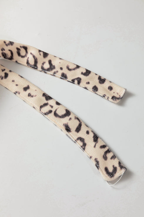 All Over Leopard Print Corduroy Knot Side Western Vest