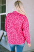 All Over Leopard Print Distressed Raw Hem Denim Jacket