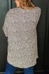 All Over Leopard Print Half Sleeve Open Front Cardigan