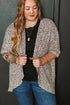 All Over Leopard Print Half Sleeve Open Front Cardigan