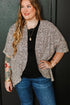 All Over Leopard Print Half Sleeve Open Front Cardigan