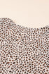 All Over Leopard Print Half Sleeve Open Front Cardigan