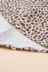 All Over Leopard Print Half Sleeve Open Front Cardigan