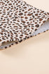 All Over Leopard Print Half Sleeve Open Front Cardigan