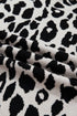 All Over Leopard Print High Neck Short Sleeve Sweater