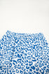 All Over Leopard Print Lace Up Accent Trim Shorts