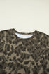 All Over Leopard Print Western Crew Neck Short Sets