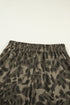 All Over Leopard Print Western Crew Neck Short Sets