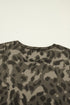 All Over Leopard Print Western Crew Neck Short Sets