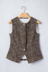 All Over Leopard Print Western Denim Vest