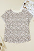 All Over Leopard Print Western Round Neck Tee