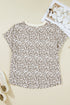 All Over Leopard Print Western Round Neck Tee