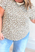 All Over Leopard Print Western Round Neck Tee