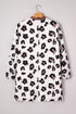 All Over Leopard Print Western V Neck Shift Mini Dress