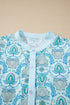 All Over Paisley Print Puff Sleeve Bohemian Shirt