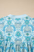 All Over Paisley Print Puff Sleeve Bohemian Shirt