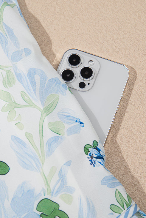 All Over Print Layered Short Sleeve Mini Floral Dress