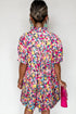 All Over Print Puff Sleeve Mini Floral Dress