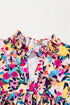 All Over Print Puff Sleeve Mini Floral Dress