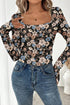 All Over Print Slim Long Sleeve Top