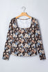 All Over Print Slim Long Sleeve Top