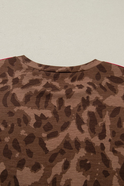All Over Print Western Patchwork Leopard Striped Short Set