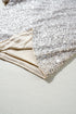 All Over Sequin Puff Sleeve Open Back Blouse