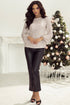 All Over Sequin Puff Sleeve Open Back Blouse